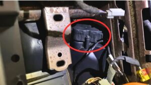 Access the blend door actuator assembly